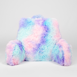 Freya & Sol Purple Rainbow Faux Fur Backrest Pillow 
